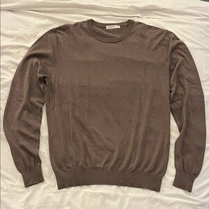 Suitsupply Men's Chocolate Crewneck Sweater